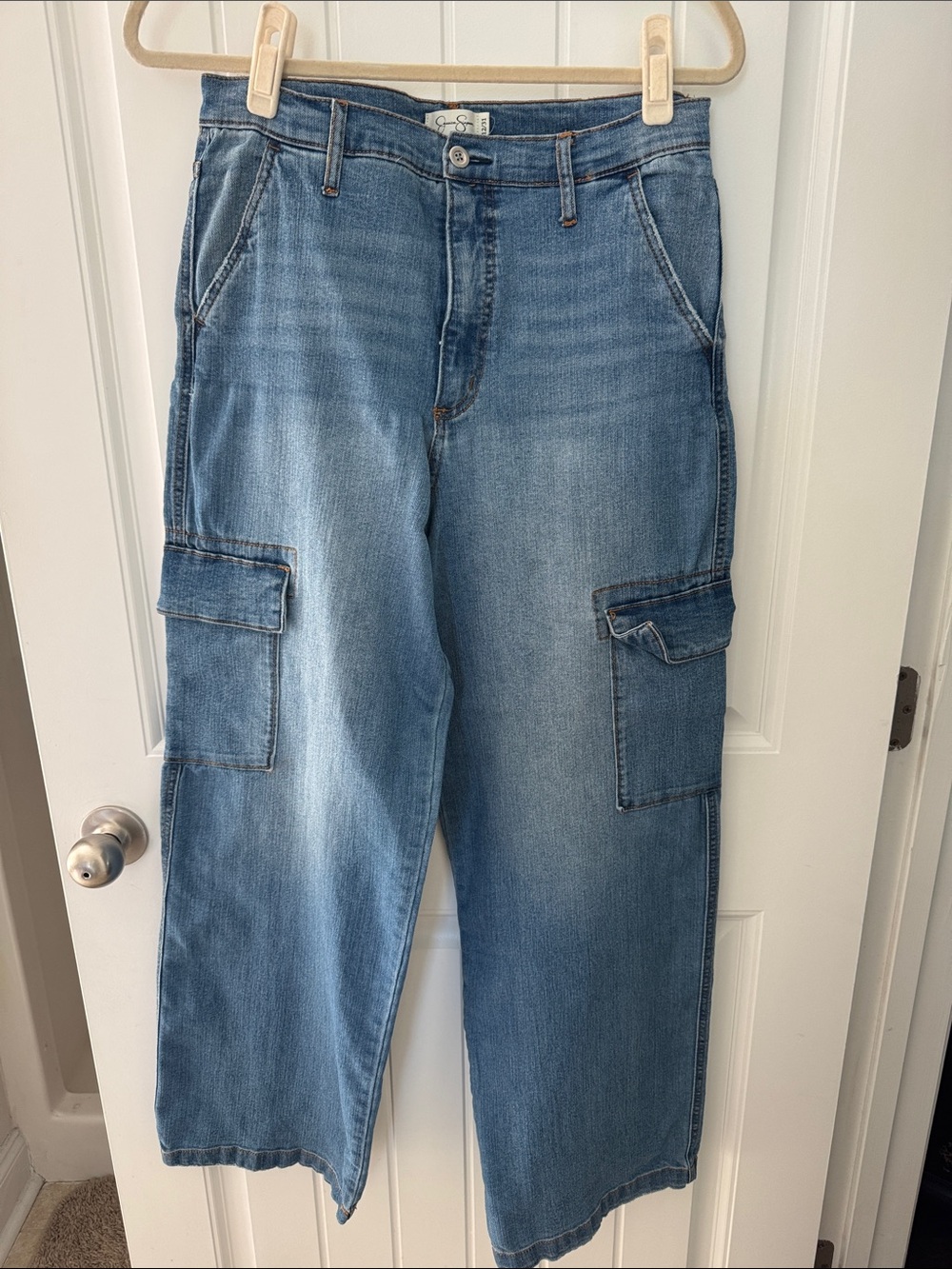 Jessica Simpson Blue Denim Jeans with Silver Button
